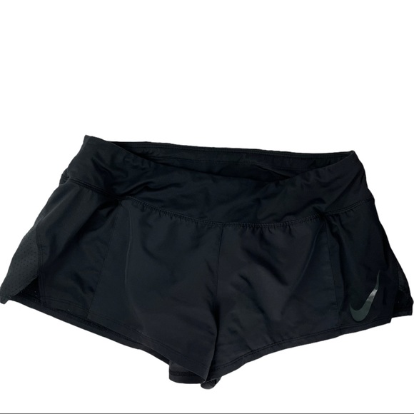 Nike black running shorts lined drawstring waist